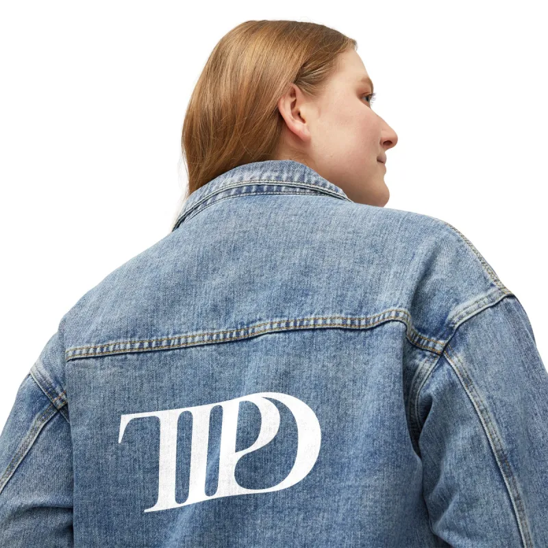 TTPD Denim Jacket (white logo) sold by Rose Blush Studio