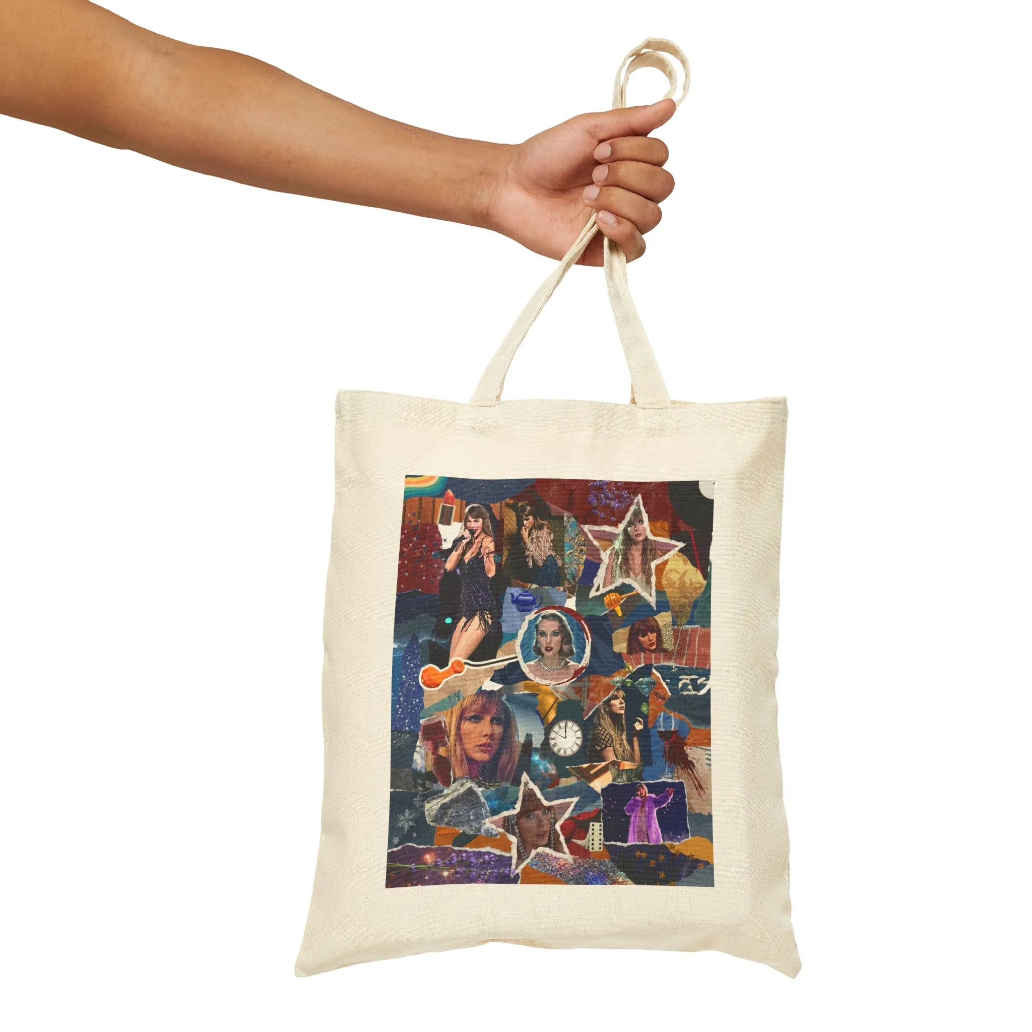 Midnights Collage Cotton Canvas Tote Bag sold by Rose Blush Studio product image thumbnail 4