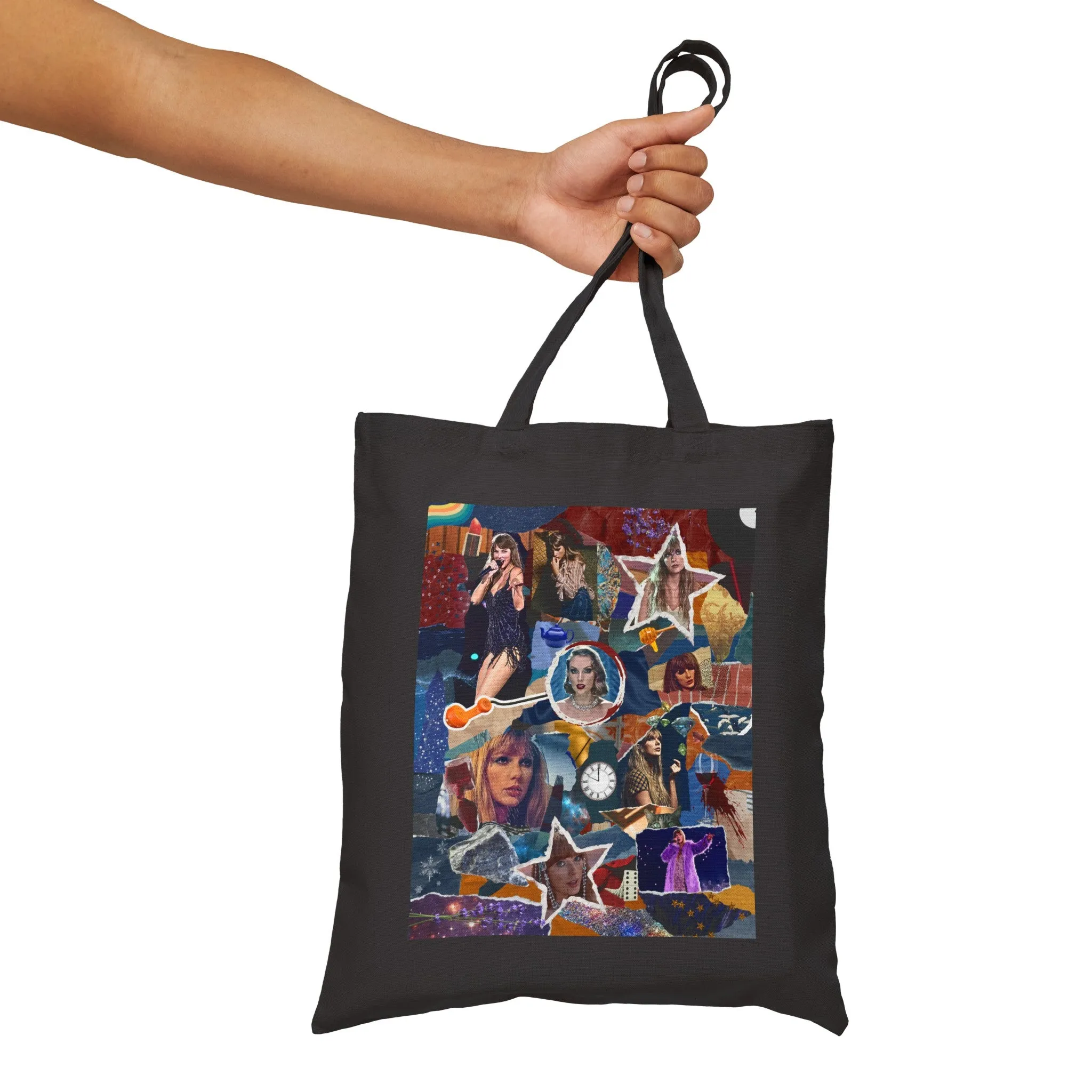 Midnights Collage Cotton Canvas Tote Bag sold by Rose Blush Studio product image thumbnail 3