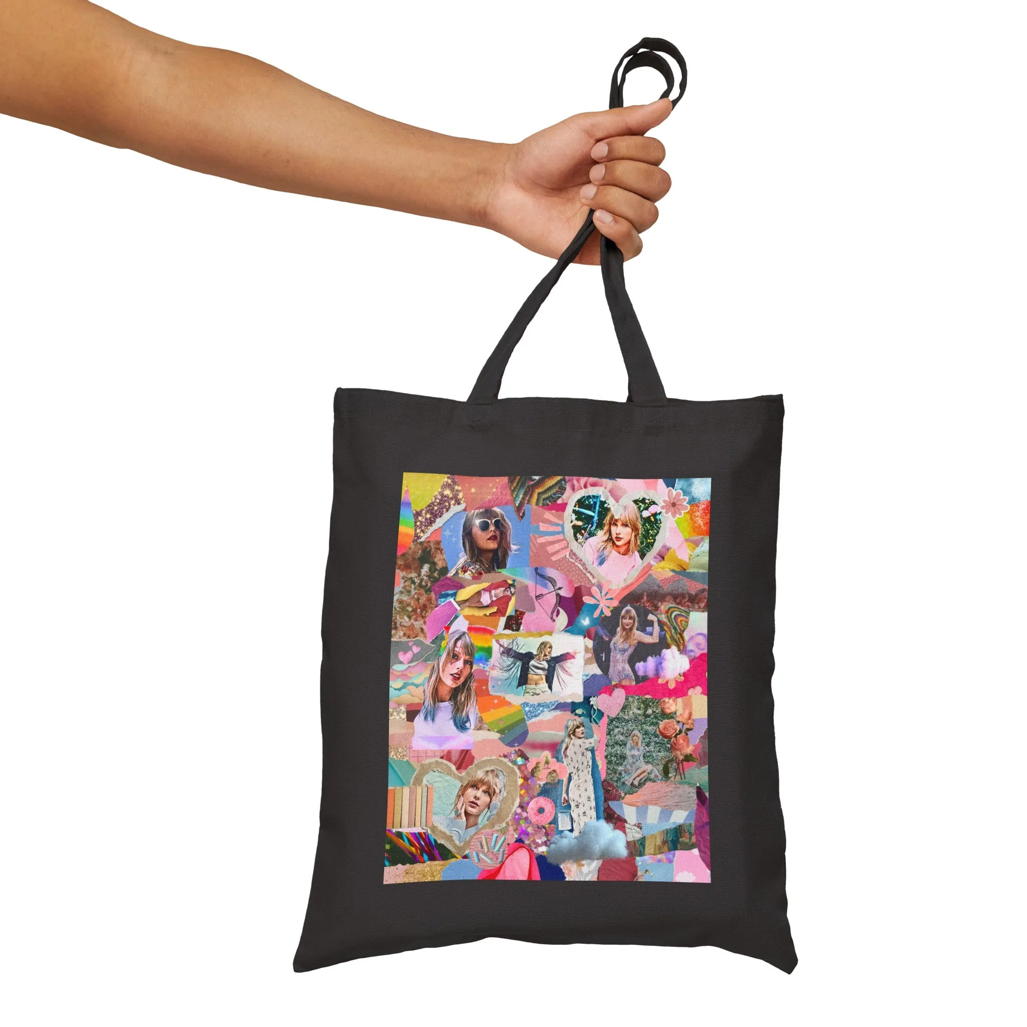 Lover Collage Cotton Canvas Tote Bag sold by Rose Blush Studio product image thumbnail 3