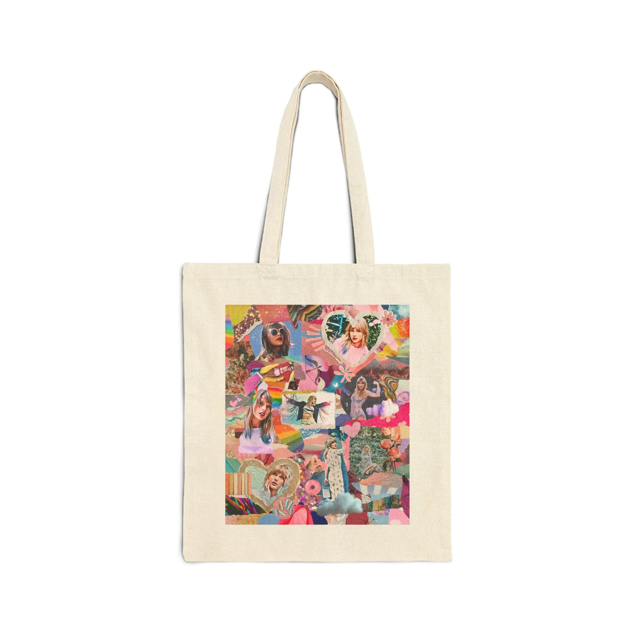 Lover Collage Cotton Canvas Tote Bag sold by Rose Blush Studio product image thumbnail 2