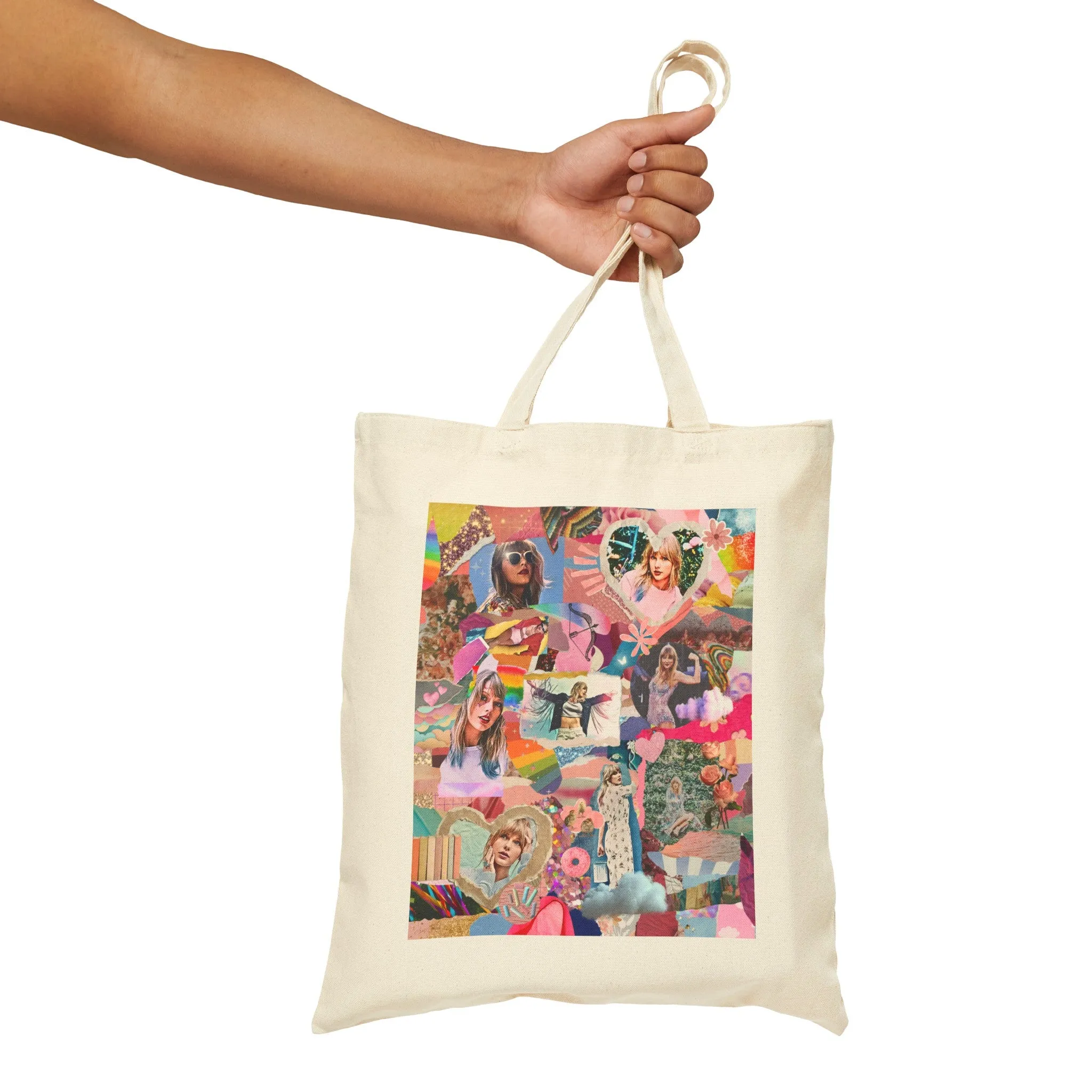 Lover Collage Cotton Canvas Tote Bag sold by Rose Blush Studio product image thumbnail 4