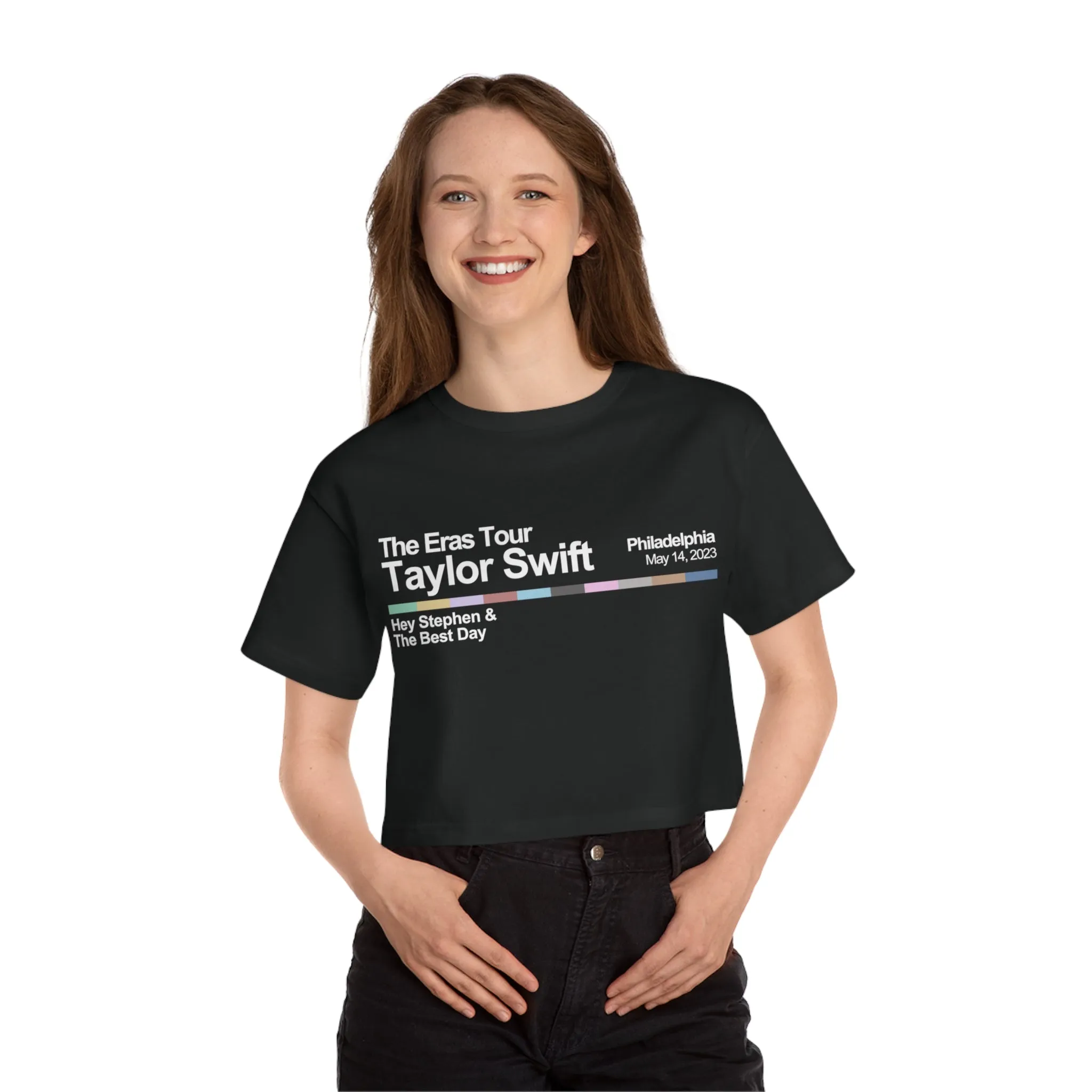 Philadelphia Night 3 Cropped T-Shirt sold by Rose Blush Studio