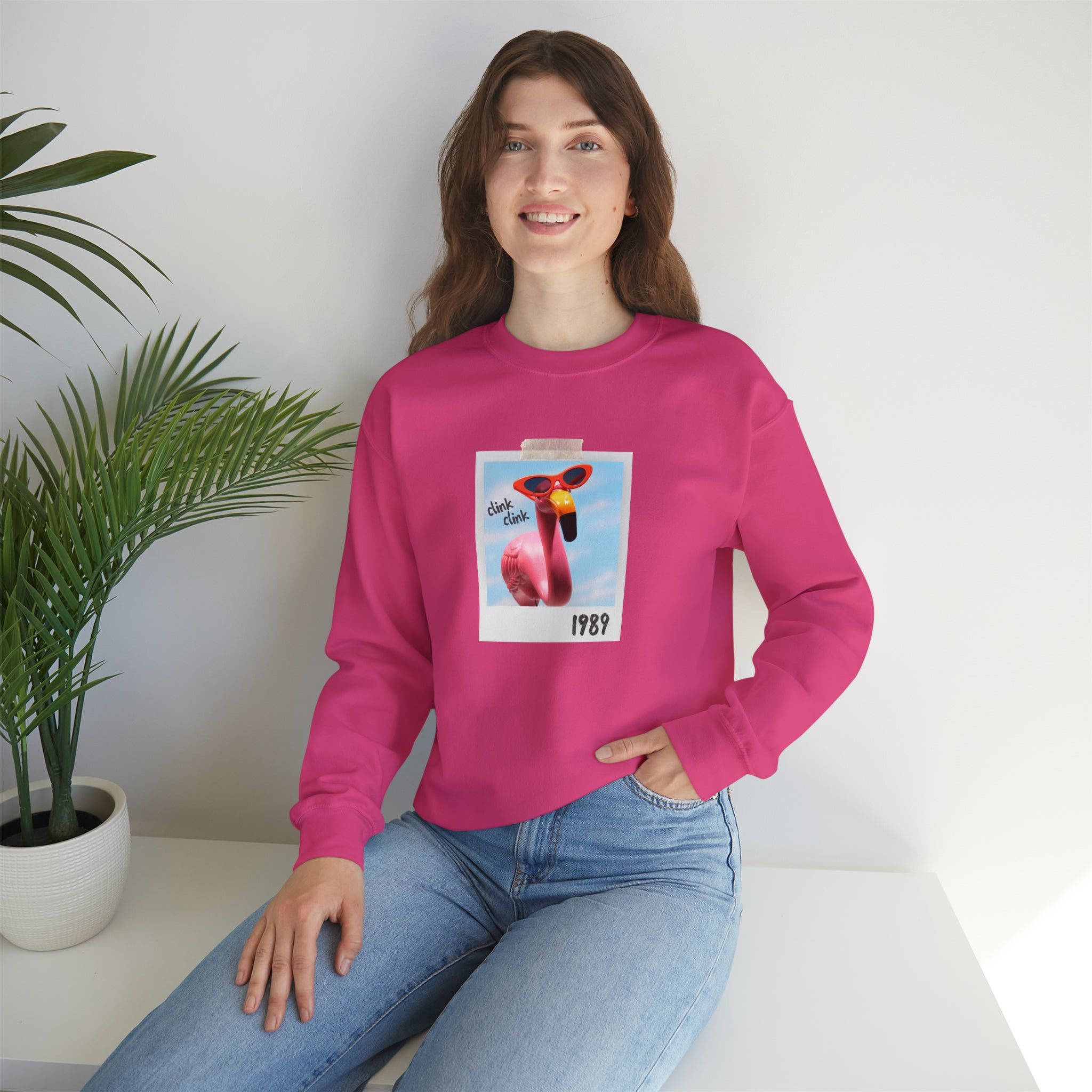 Flamingo Pink Sweater sold by Rose Blush Studio