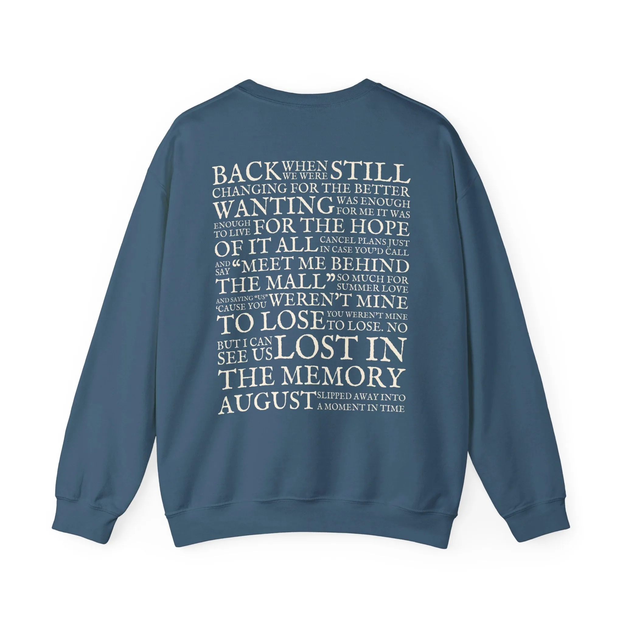 August Lyrics Crewneck Sweatshirt sold by Rose Blush Studio
