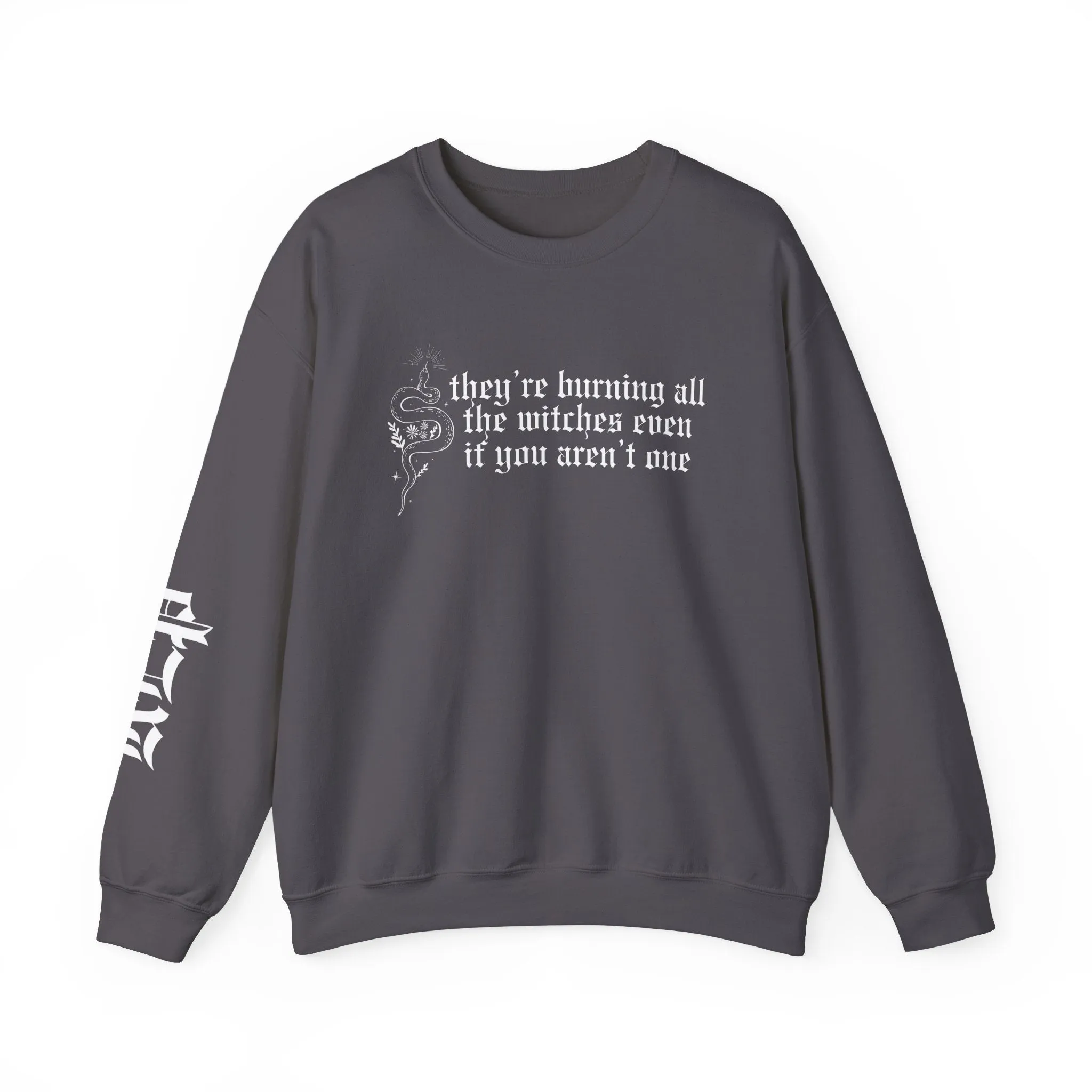 Burning All The Witches Crewneck Sweatshirt sold by Rose Blush Studio product image thumbnail 3