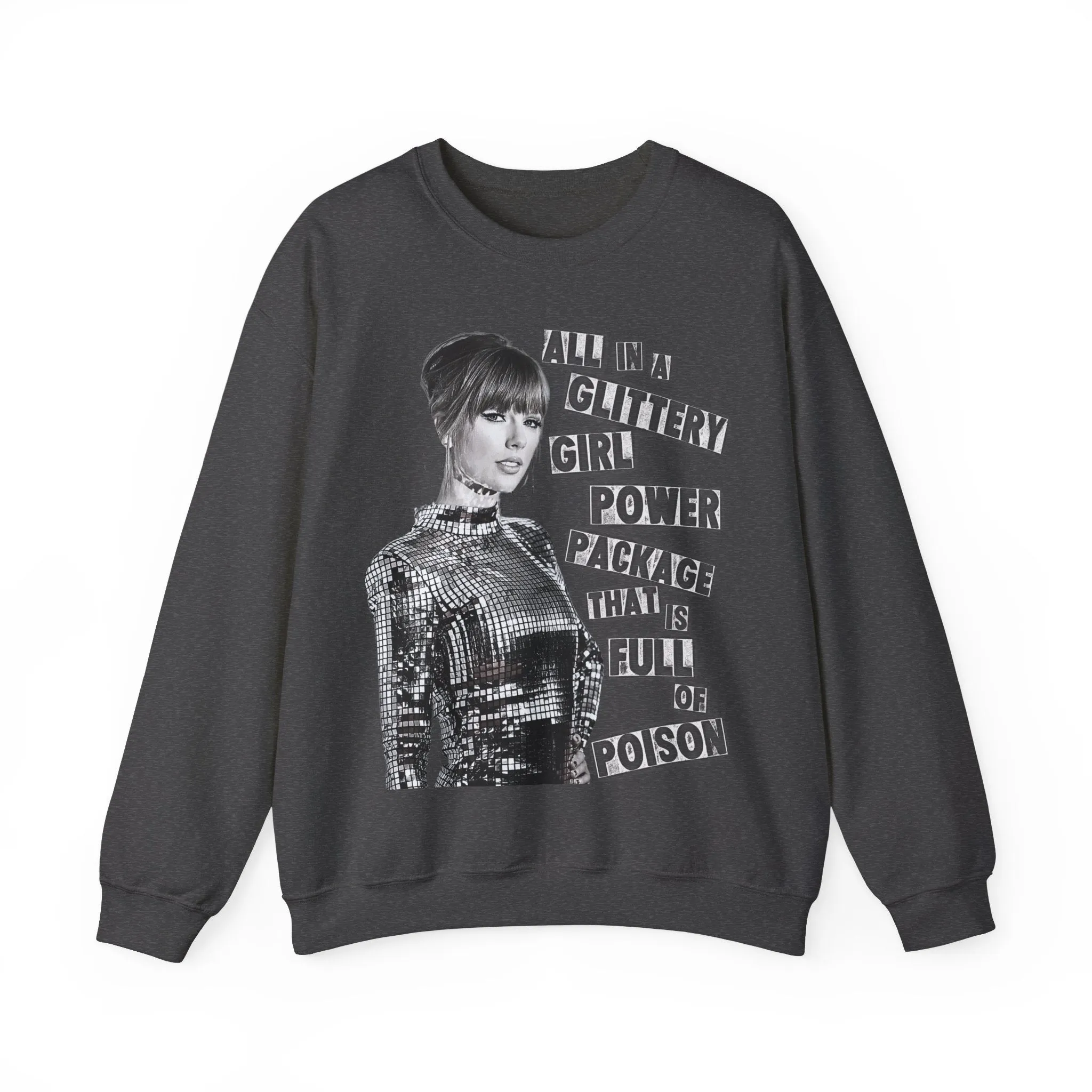 Glittery Girl Power Crewneck Sweatshirt sold by Rose Blush Studio