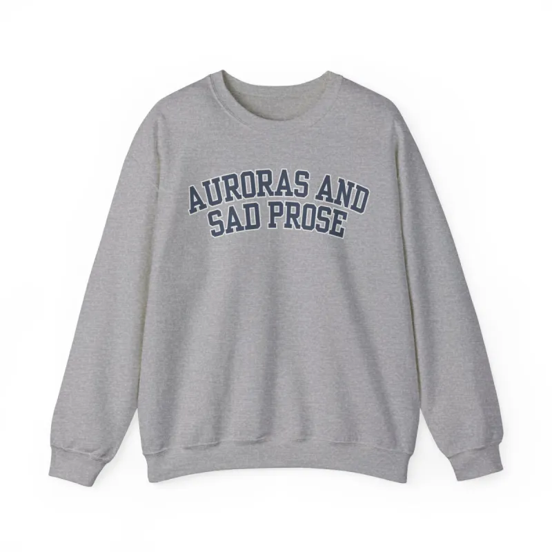 Auroras and Sad Prose Crewneck Sweatshirt sold by Rose Blush Studio