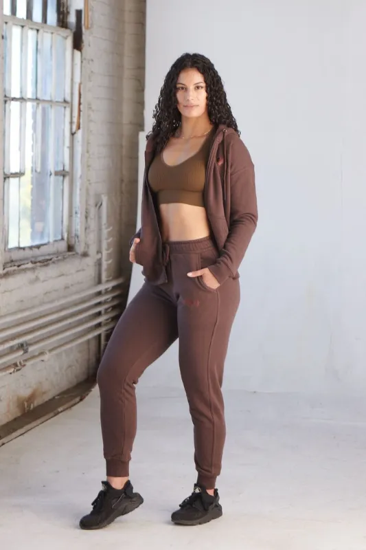 Zip Up Hoodie/Jogger Bundle(Chocolate Cake) sold by Dirty Candy Sportswear