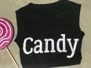 Signature Crop Top (Black/White) sold by Dirty Candy Sportswear