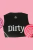 Signature Crop Top (Black/White) sold by Dirty Candy Sportswear