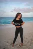 Signature Crop Top (Black/White) sold by Dirty Candy Sportswear
