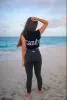 Signature Crop Top (Black/White) sold by Dirty Candy Sportswear