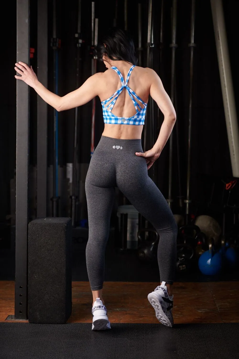 Pin Up Girl Sports Bra (Blue Gingham) sold by Dirty Candy Sportswear product image thumbnail 4