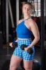Halter Sports Bra (Royal Blue) sold by Dirty Candy Sportswear