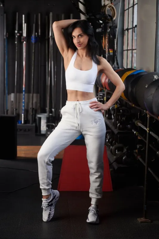 Cozy Performance Joggers (White) sold by Dirty Candy Sportswear