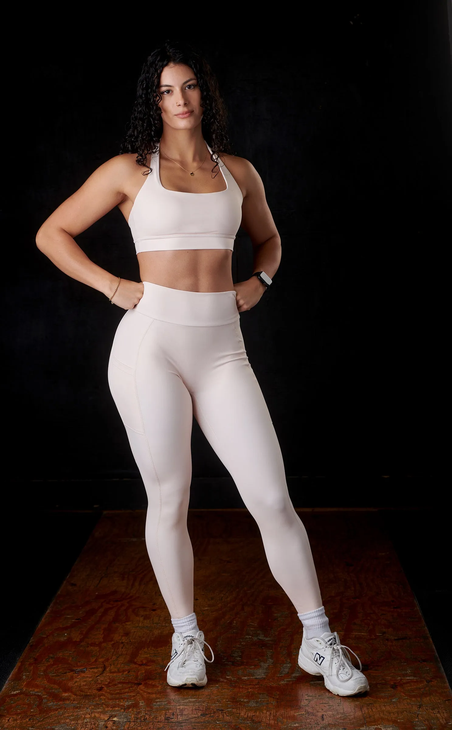 V-Back Leggings (Buttercream) sold by Dirty Candy Sportswear product image thumbnail 3