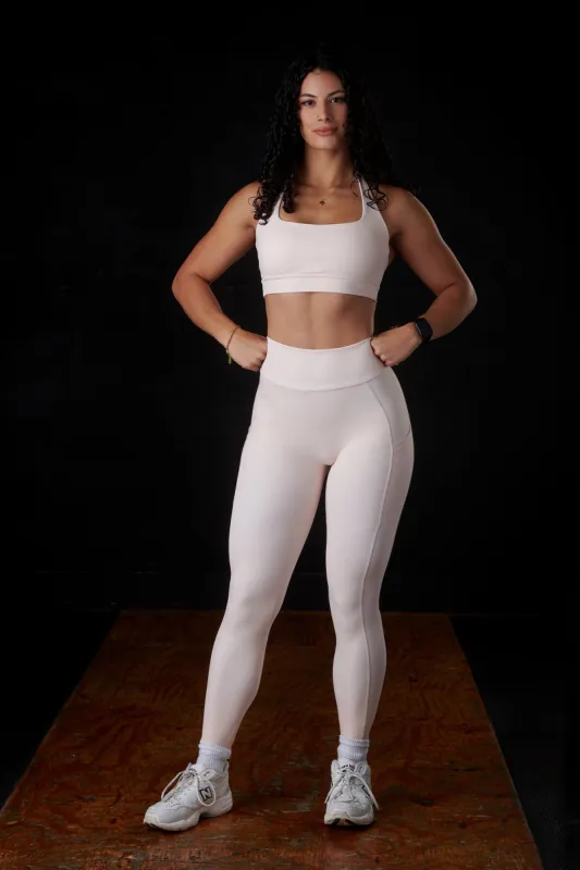 V-Back Leggings (Buttercream) sold by Dirty Candy Sportswear