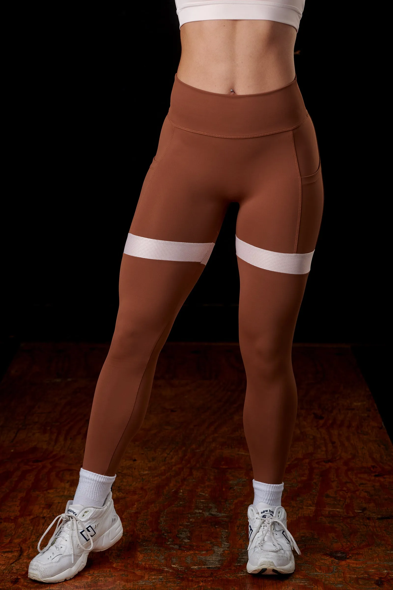 Mesh Garter Leggings (Pecan PIe) sold by Dirty Candy Sportswear product image thumbnail 3
