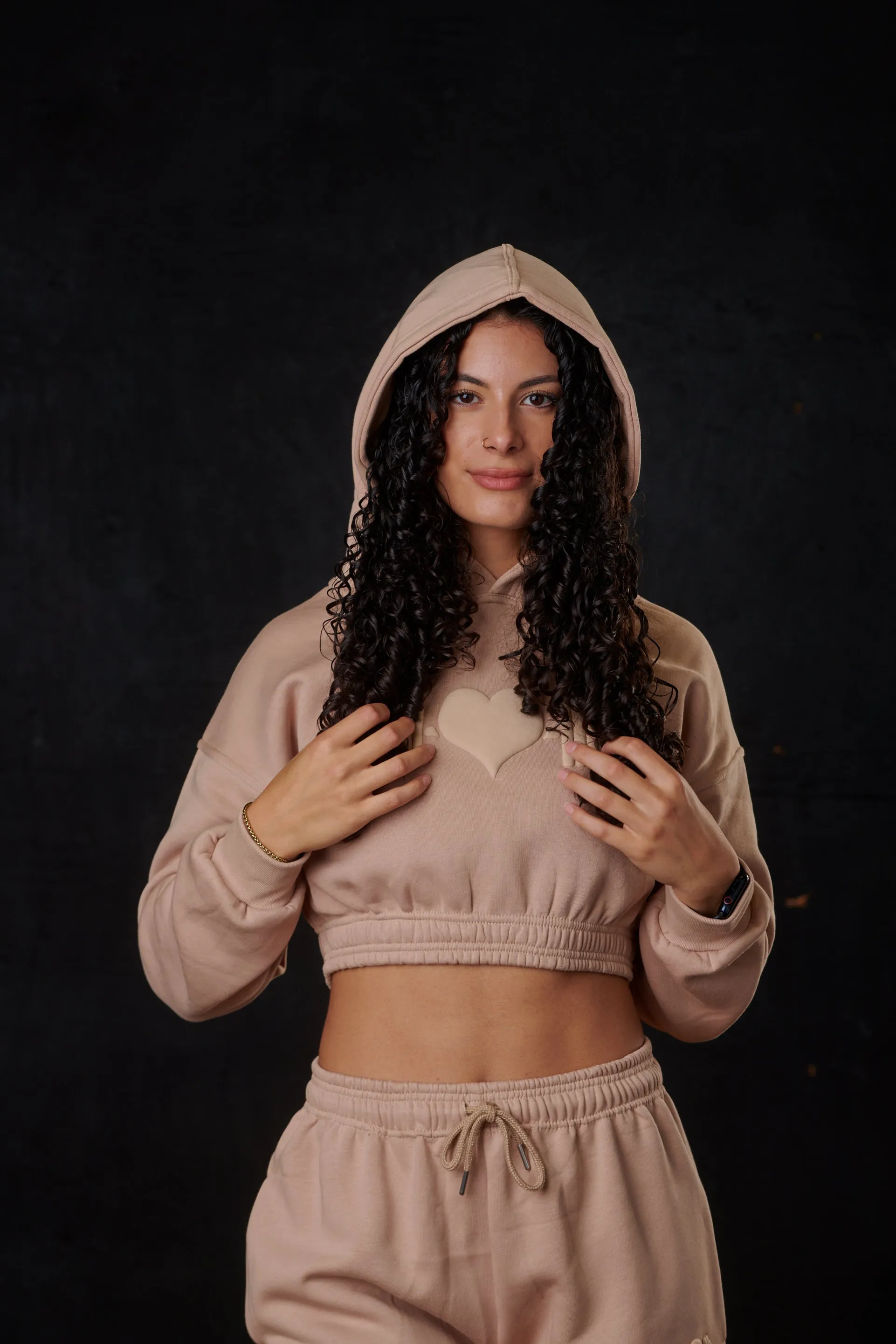 Puff Logo Crop Hoodie (Toasted Marshmallow) sold by Dirty Candy Sportswear product image thumbnail 2