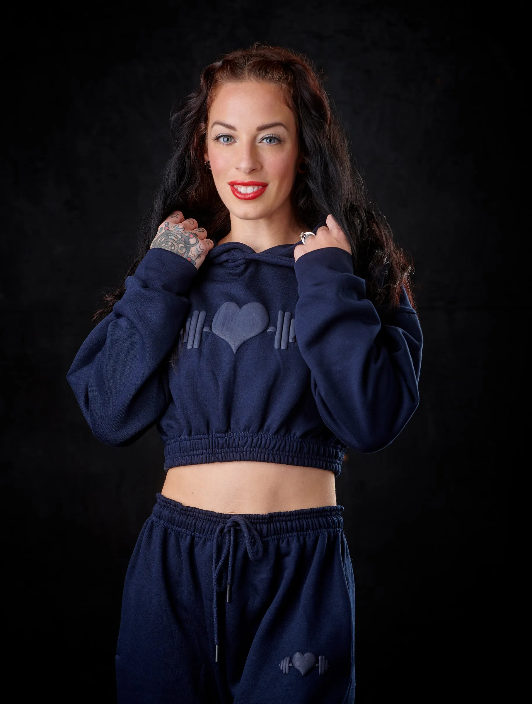 Puff Logo Crop Hoodie (Blueberry Topping) sold by Dirty Candy Sportswear product image thumbnail 2