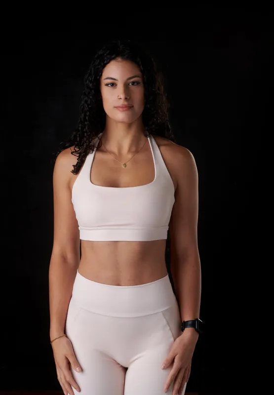 "Allure" Sports Bra (Buttercream) sold by Dirty Candy Sportswear