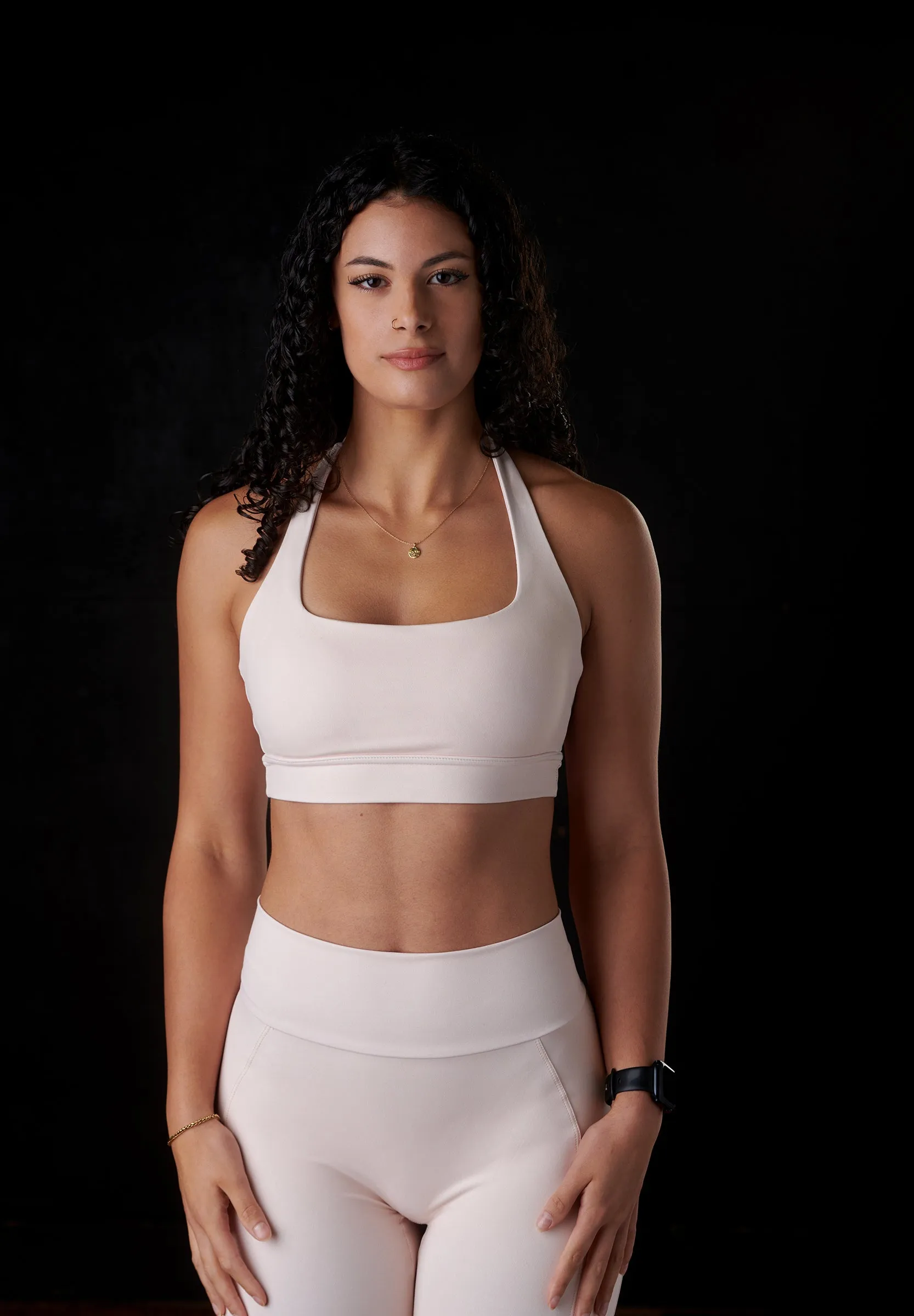 "Allure" Sports Bra (Buttercream) sold by Dirty Candy Sportswear