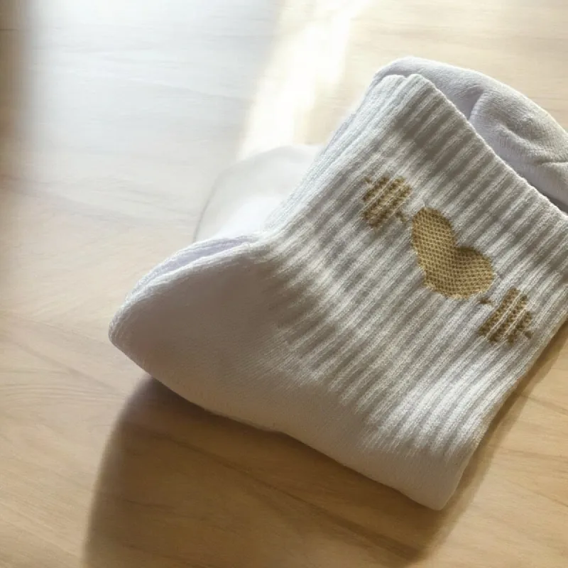 Performance Socks (White with "Toasted Marshmallow" Logo) sold by Dirty Candy Sportswear