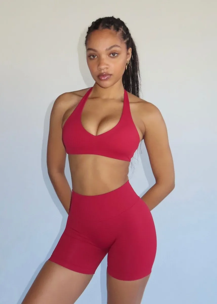 Dynamic Staple Halter Crop - Royal Red sold by Kikiva product image thumbnail 4