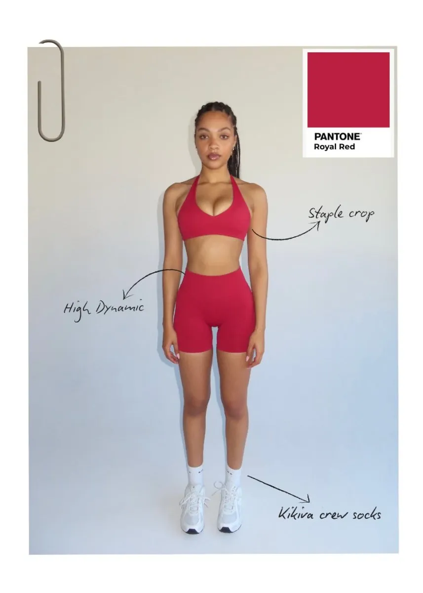 Dynamic Staple Halter Crop - Royal Red sold by Kikiva product image thumbnail 5