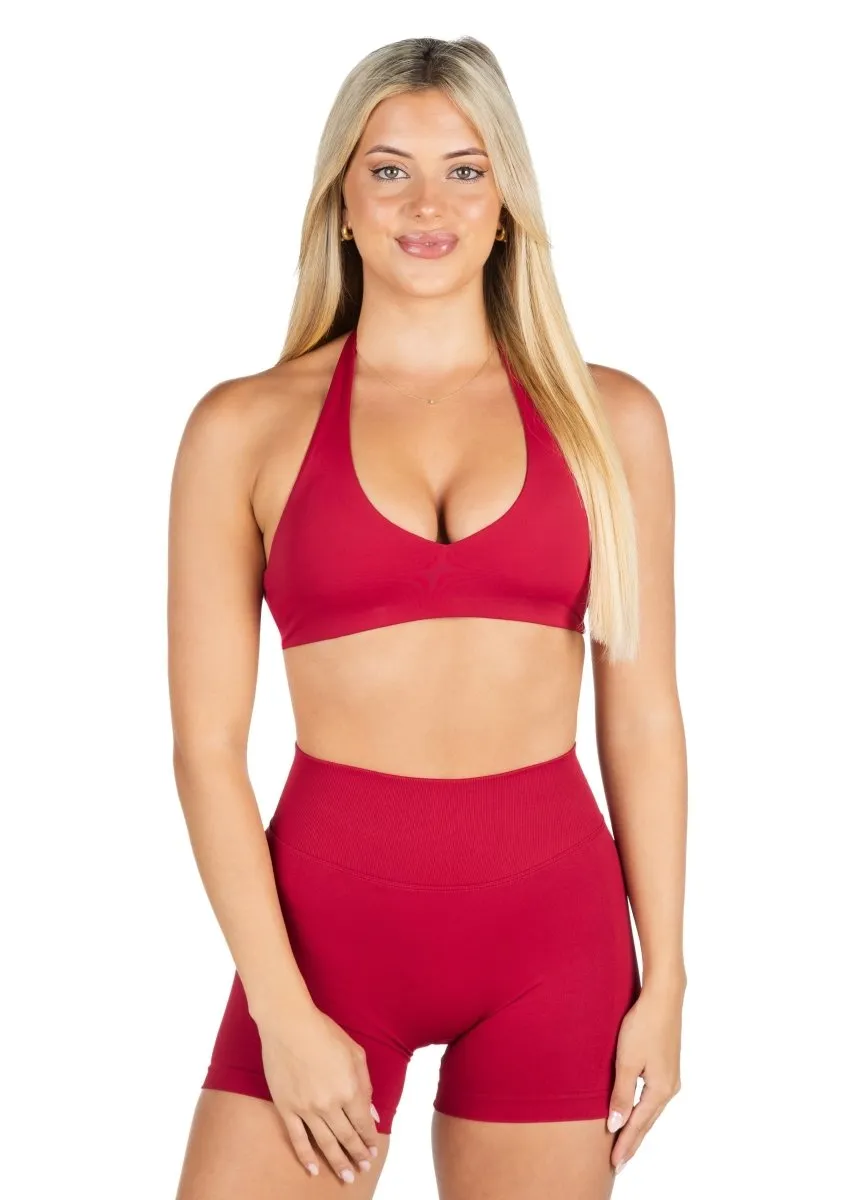 Dynamic Staple Halter Crop - Royal Red sold by Kikiva