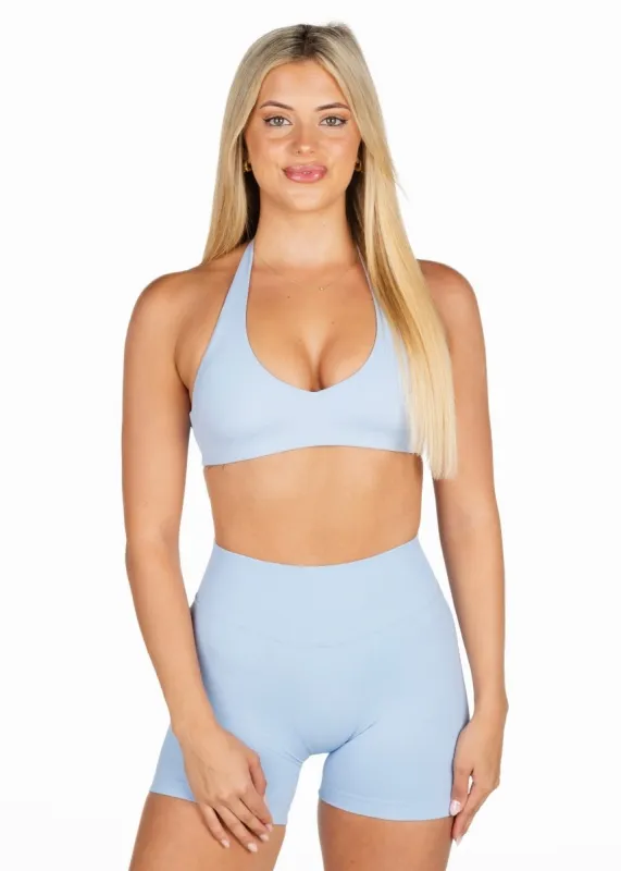 Dynamic Staple Halter Crop - Ice Blue sold by Kikiva