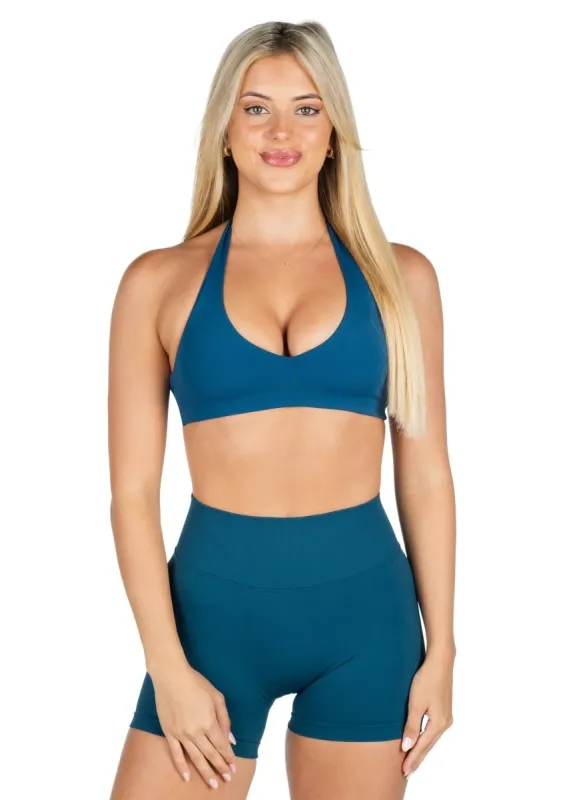Dynamic Staple Halter Crop - Midnight sold by Kikiva