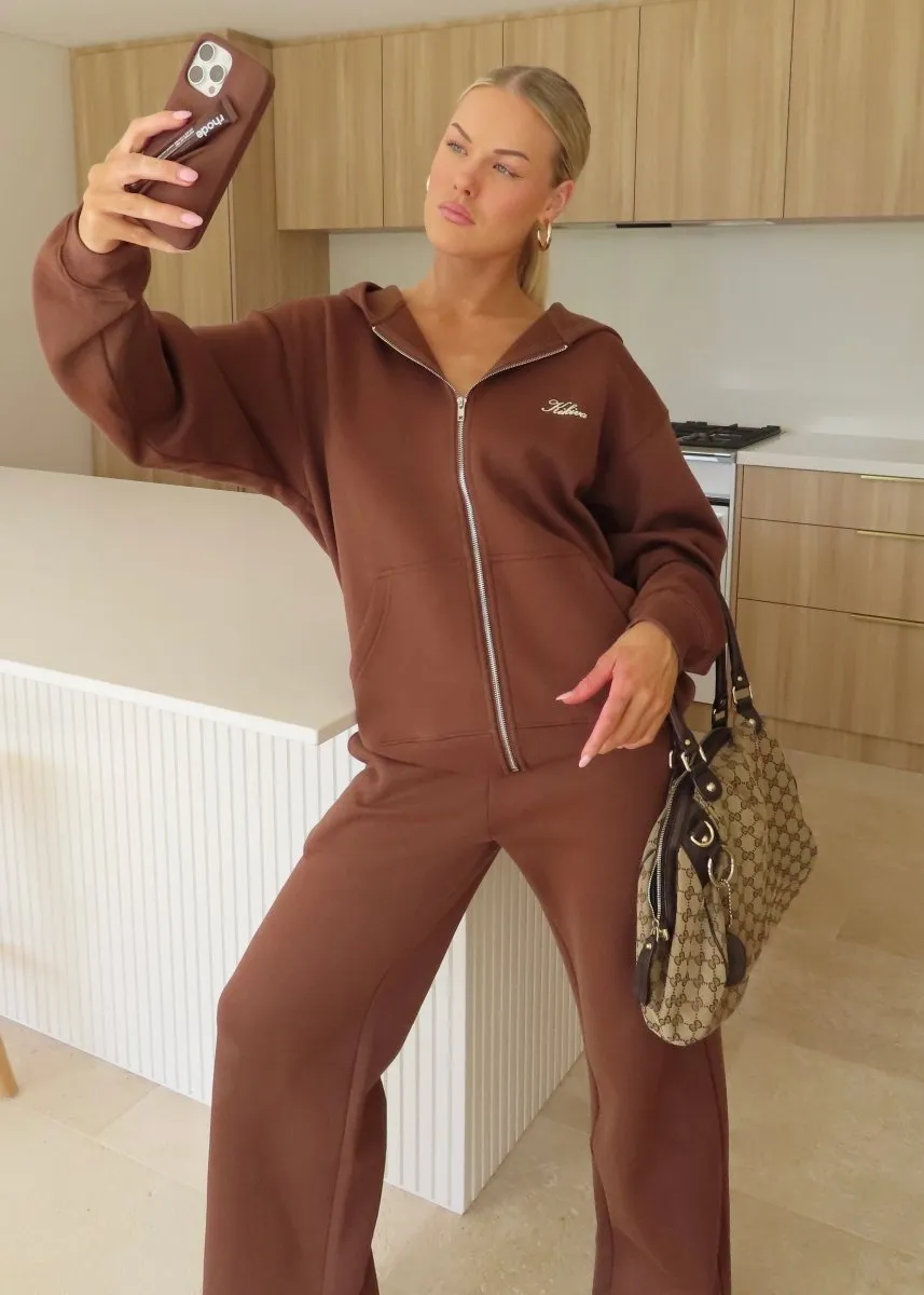 ‘Kikiva’ Lounge Zip Jacket - Mocha sold by Kikiva product image thumbnail 2