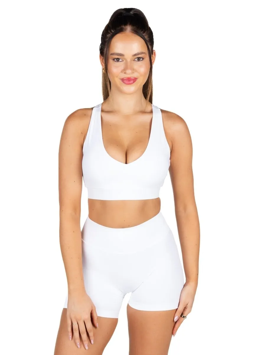 Dynamic 'Support' Crop - Winter White sold by Kikiva