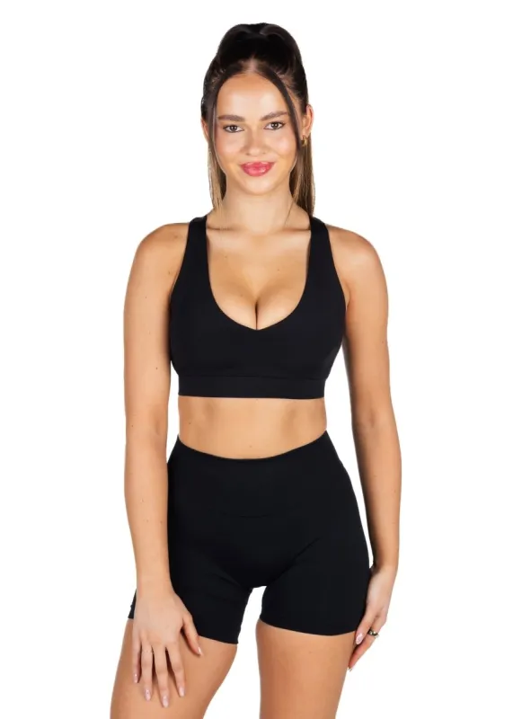 Dynamic 'Support' Crop - Black sold by Kikiva