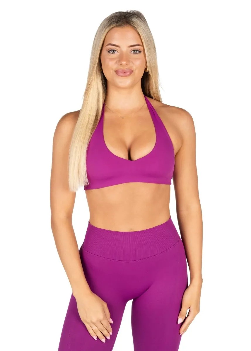 Dynamic Staple Halter Crop - Magenta sold by Kikiva
