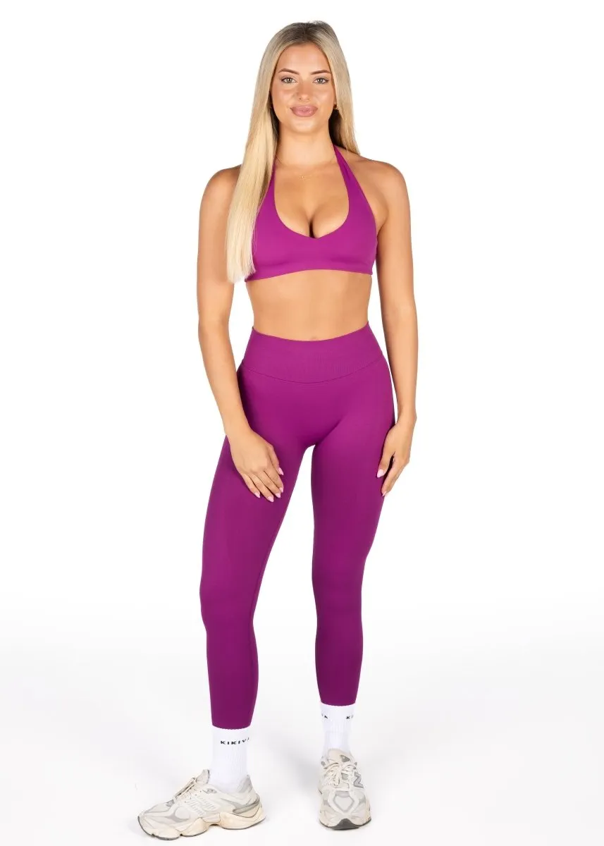 Dynamic Staple Halter Crop - Magenta sold by Kikiva product image thumbnail 3