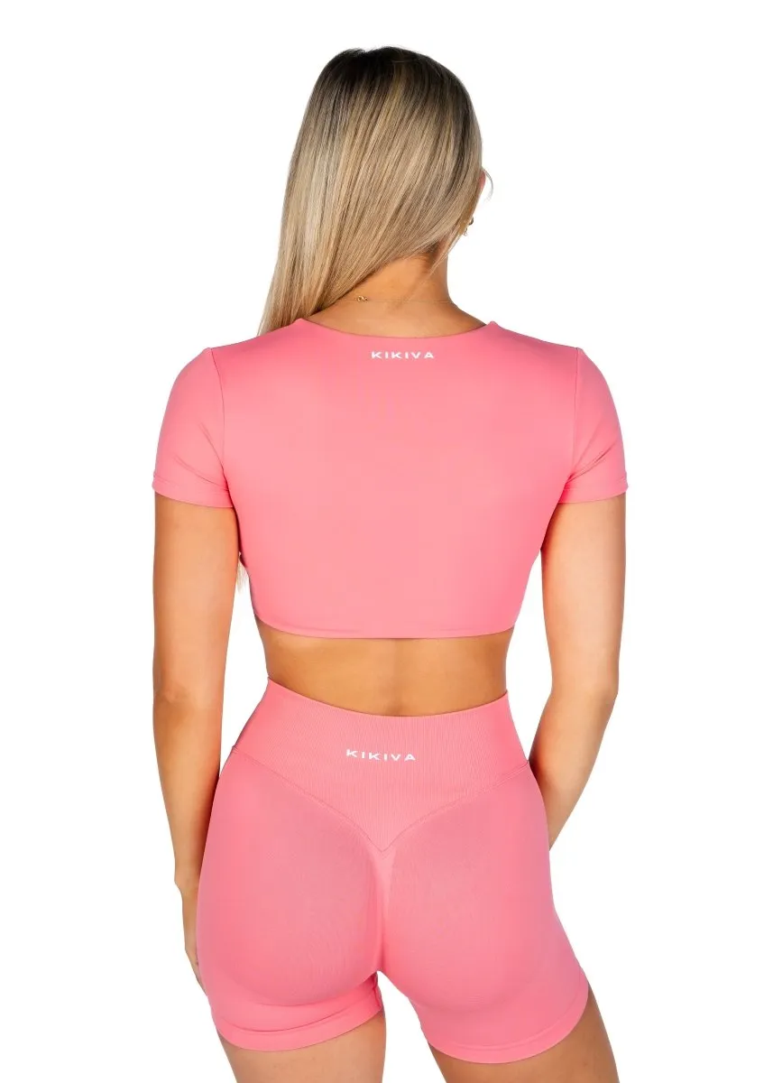 'Bella' Twist Tee - Blossom Pink sold by Kikiva product image thumbnail 2