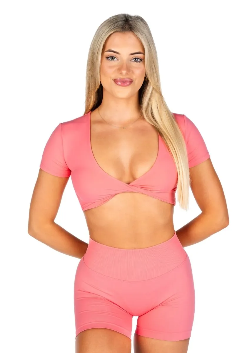 'Bella' Twist Tee - Blossom Pink sold by Kikiva product image thumbnail 3