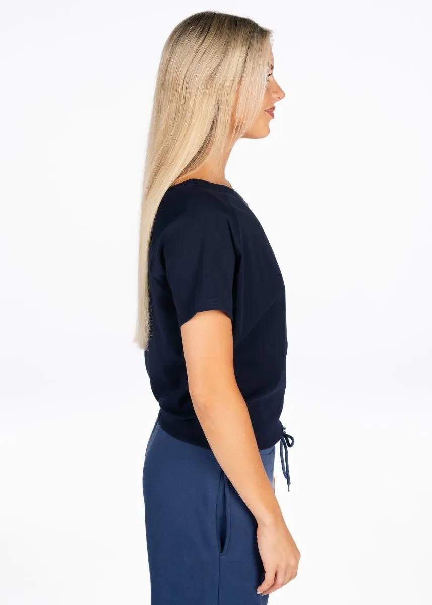 Off The Shoulder Tee - Navy sold by Kikiva product image thumbnail 4