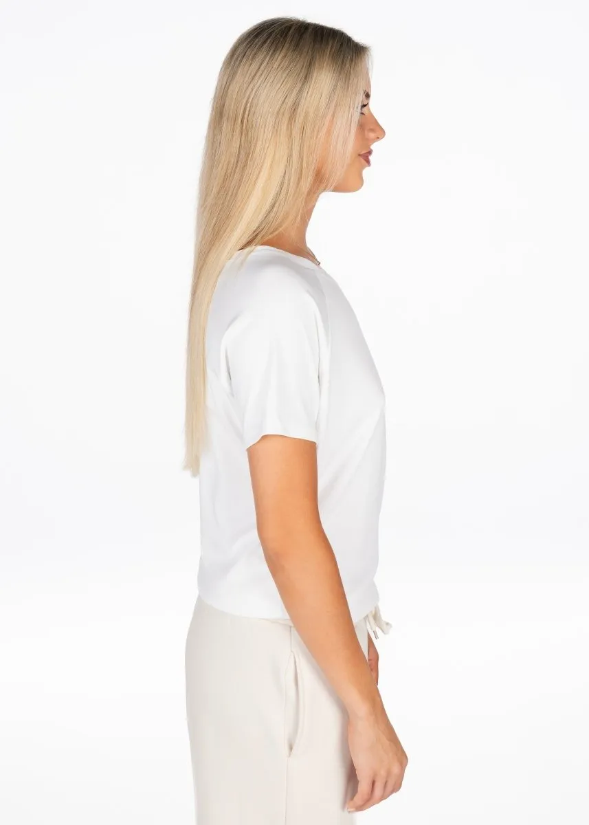 Off The Shoulder Tee - White sold by Kikiva product image thumbnail 4