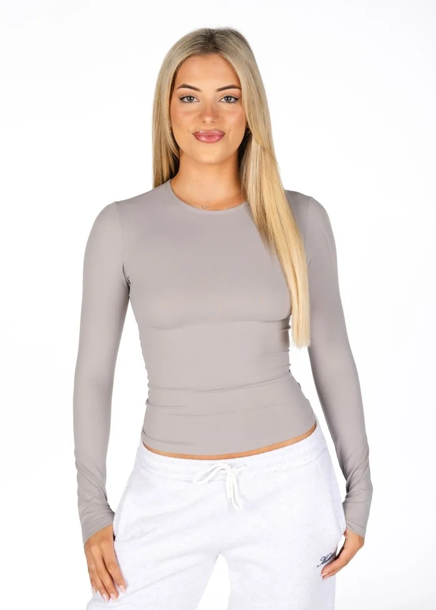 Kikiva Basic Tee Long Sleeve - Light grey sold by Kikiva product image thumbnail 3