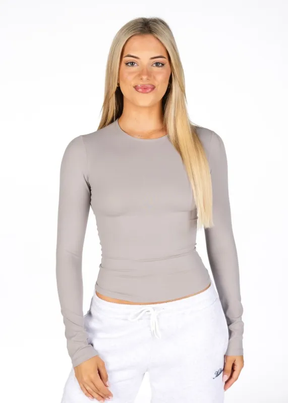Kikiva Basic Tee Long Sleeve -  Light grey sold by Kikiva