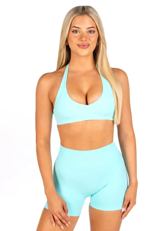 Dynamic Staple Halter Crop - Aquamarine sold by Kikiva