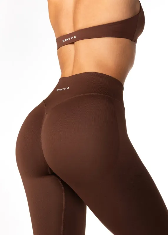 HIGH Dynamic Seamless Leggings - Mocha Brown made by Kikiva