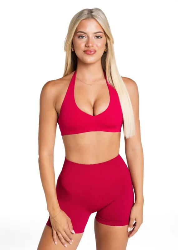 Dynamic Staple Halter Crop - Scarlett Ruby-Red sold by Kikiva