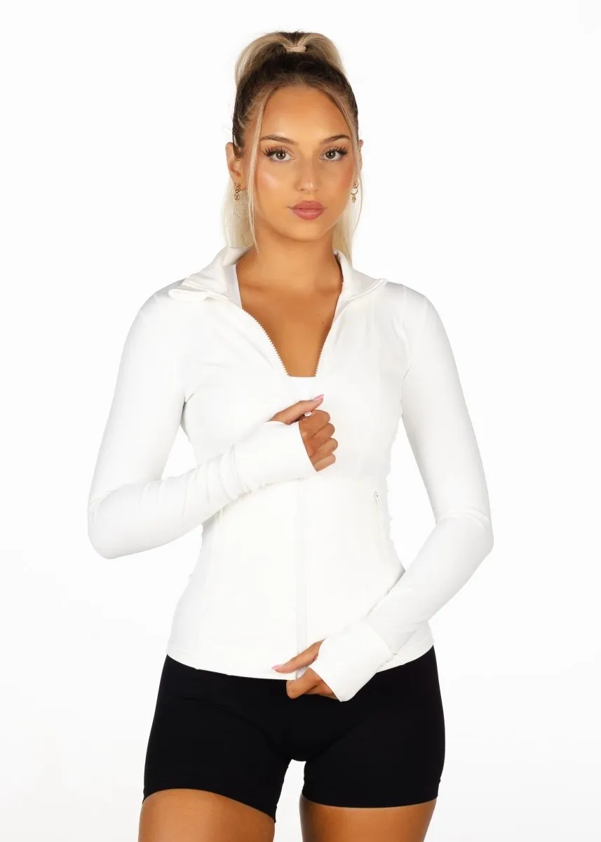 White Structured 'Mom' Jacket sold by Kikiva product image thumbnail 2