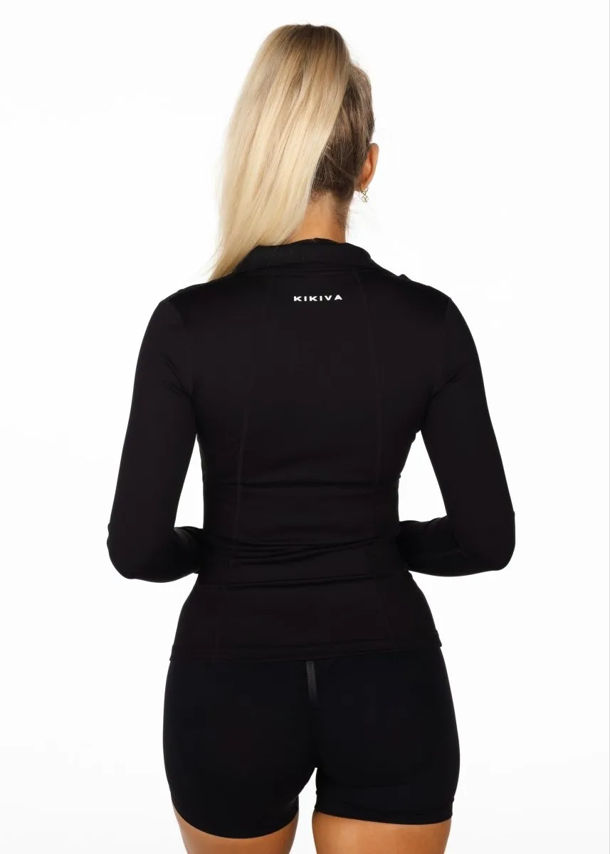 Black Structured 'Mom' Jacket sold by Kikiva product image thumbnail 4