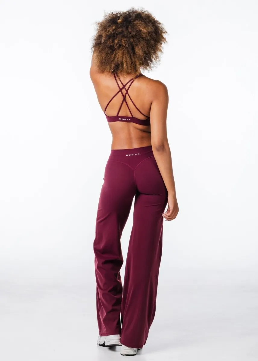 'Flow' Flares - Burgundy sold by Kikiva product image thumbnail 5